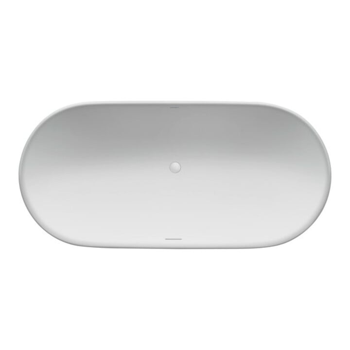 Duravit Oval-Baignoire Luv 160x75x46 cm, autoportante, 2 poignées, blanc mat