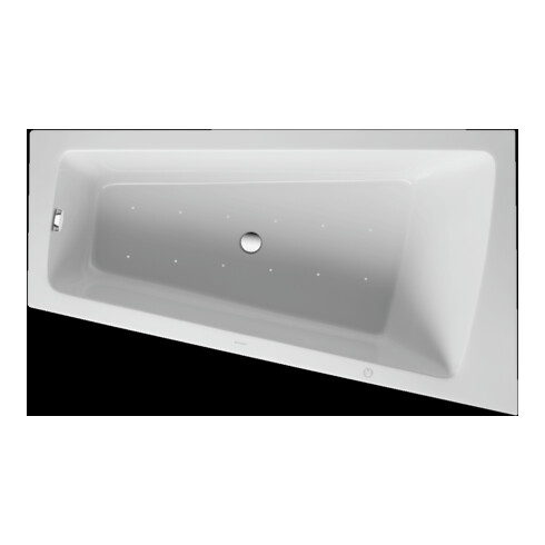 Duravit Paiova baignoire balnéo 170x100 cm, Air-Sys, EB-Vers, 1 RS R, blanc