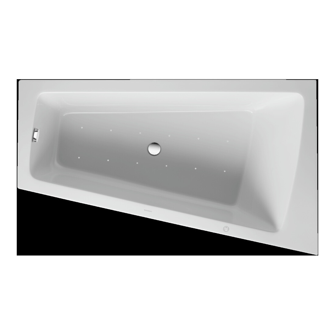 Duravit Paiova baignoire balnéo 170x100 cm, Air-Sys, EB-Vers, 1 RS R, blanc