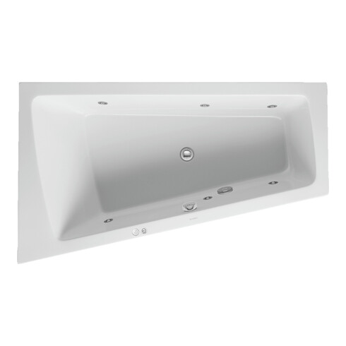Duravit Paiova baignoire balnéo 170x100 cm, jet, version EB, 1 RS gauche, blanc