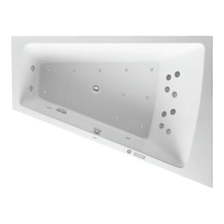 Duravit Paiova baignoire balnéo 170x130 cm, Combi E, EB-Vers, 1 RS R, blanc
