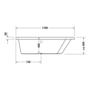Duravit Paiova baignoire balnéo 170x130 cm, Combi E, EB-Vers, 1 RS R, blanc-3