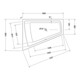 Duravit Paiova baignoire balnéo 180x140 cm, Air-Sys, EB-Vers, 1 RS L, blanc