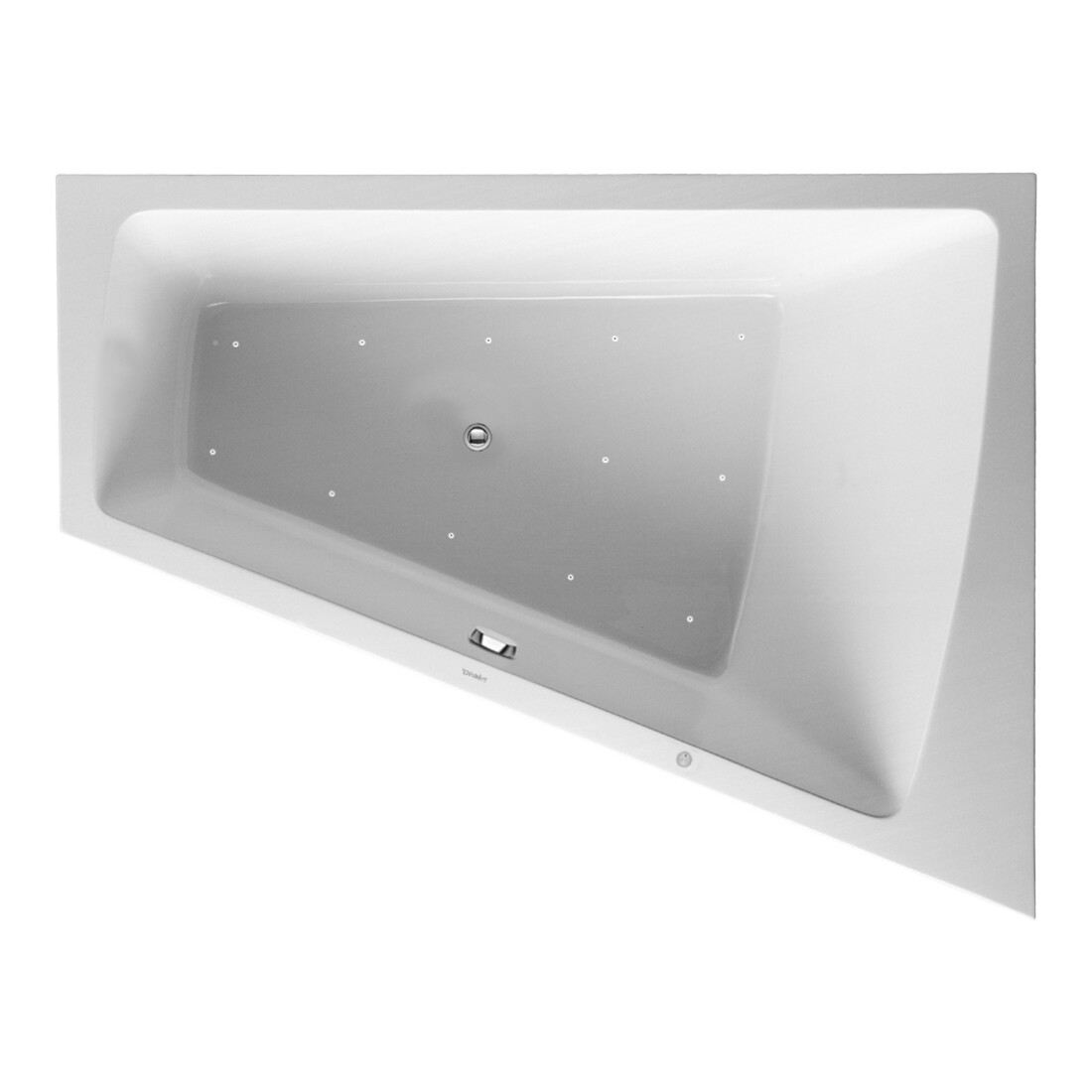 Duravit Paiova Baignoire Balnéo 180x140 cm, Air-Sys, EB-Vers, 1 RS R, blanc