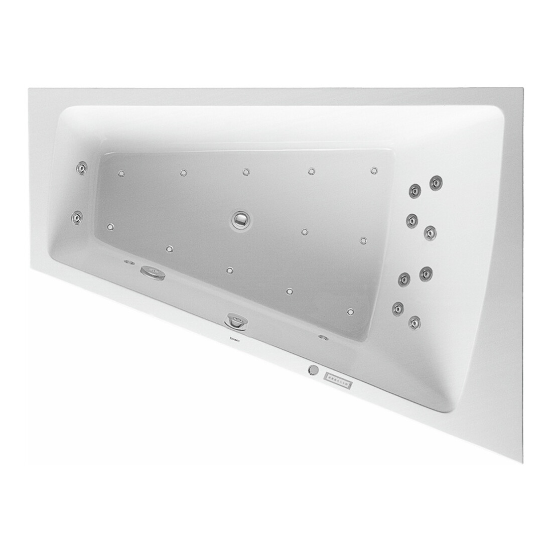 Duravit Paiova Baignoire Balnéo 180x140 cm, Combi E, EB-Vers, 1 RS R, blanc