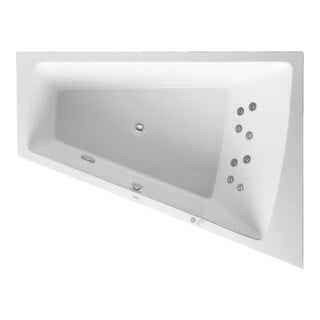 Duravit Paiova baignoire balnéo 180x140 cm, jet, version EB, 1 RS droite, blanc