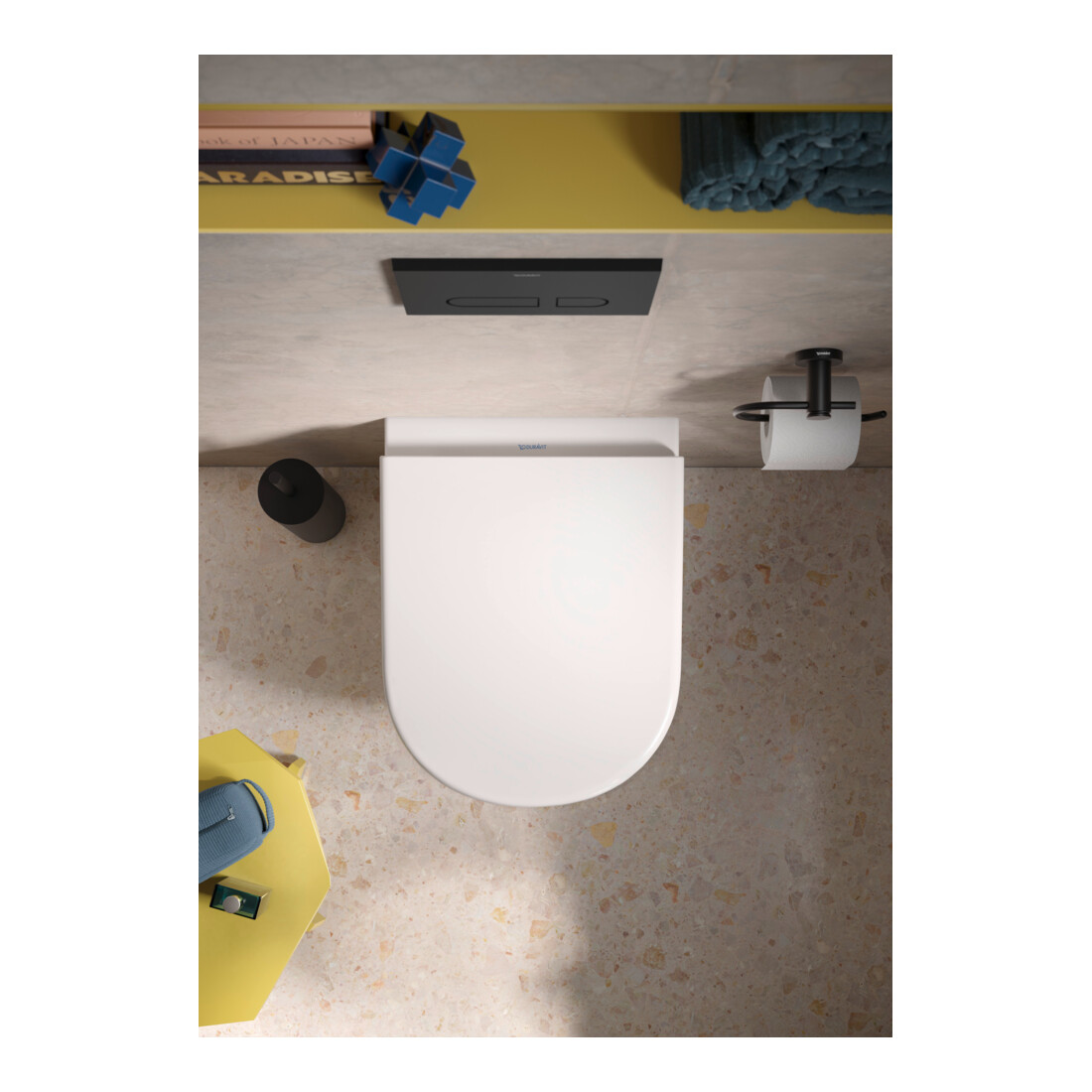 Duravit Papierhalter D-Code 16,5x6,6cm, schwarz matt