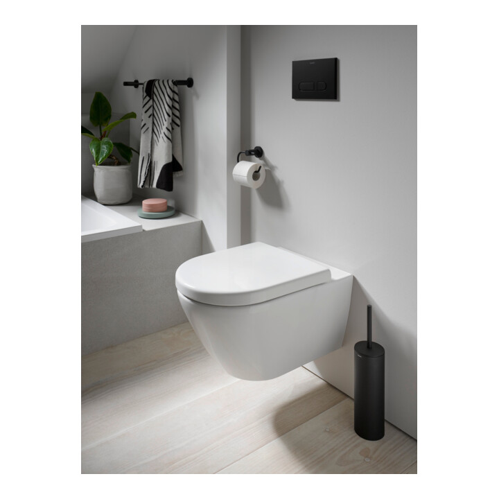 Duravit Papierhalter D-Code 16,5x6,6cm, schwarz matt