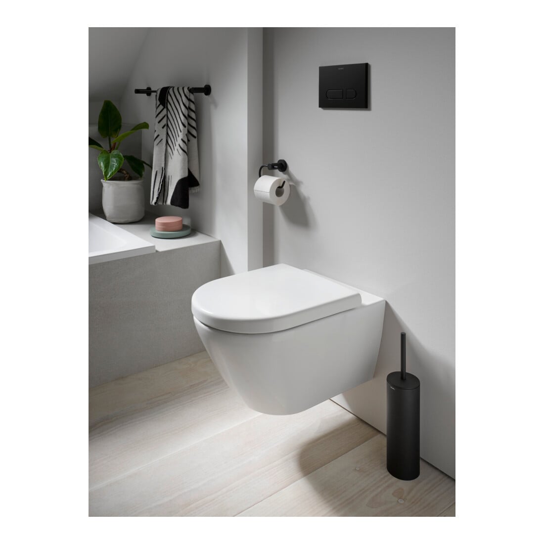 Duravit Papierhalter D-Code 16,5x6,6cm, schwarz matt