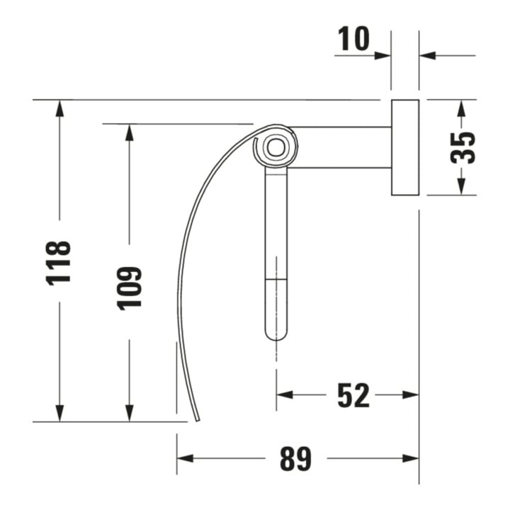Duravit Papierhalter Karree 13,8x8,9cm, chrom