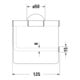 Duravit Papierrollenhalter Starck T 12,5x8,3cm, m Deck, Edelstahl gebürstet-2