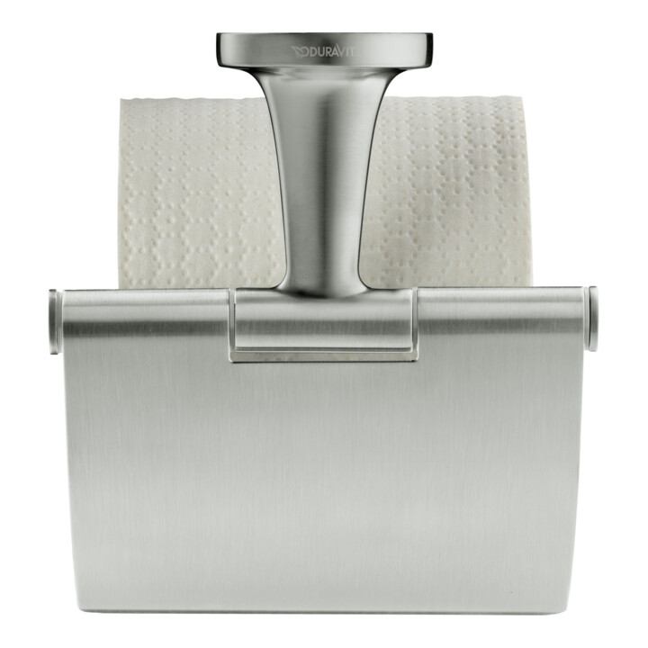Duravit Papierrollenhalter Starck T 12,5x8,3cm, m Deck, Edelstahl gebürstet