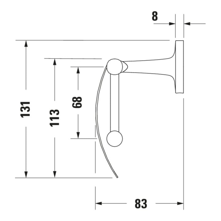 Duravit Papierrollenhalter Starck T 12,5x8,3cm, mit Deckel, Bronze gebürstet
