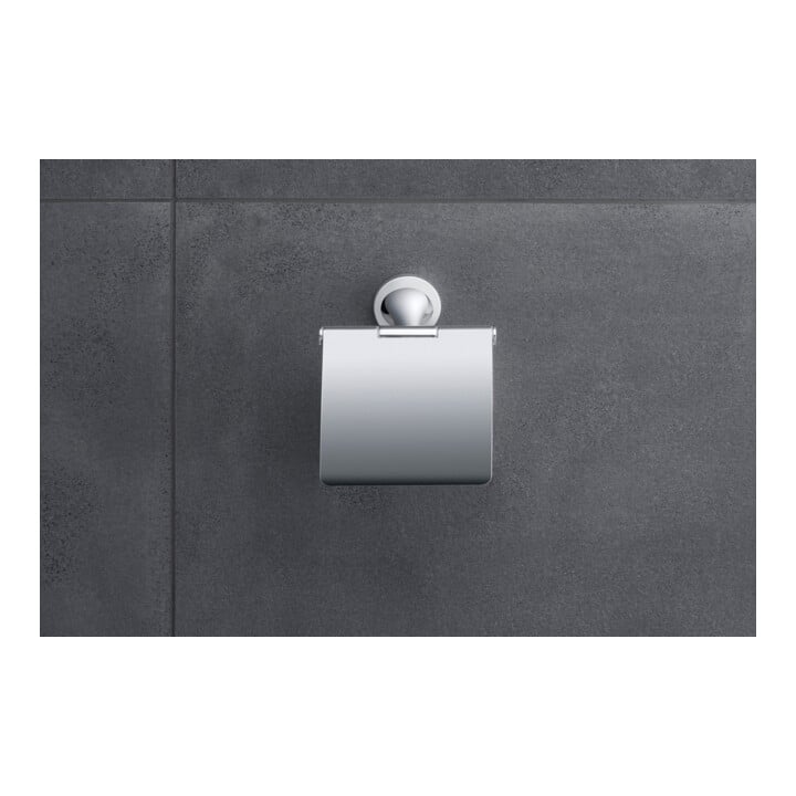 Duravit Papierrollenhalter Starck T 12,5x8,3cm, mit Deckel, chrom