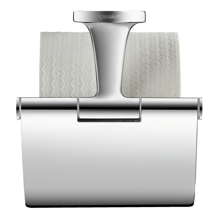 Duravit Papierrollenhalter Starck T 12,5x8,3cm, mit Deckel, chrom