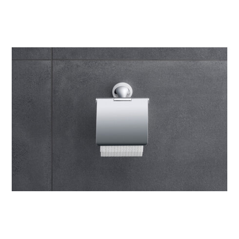 Duravit Papierrollenhalter Starck T 12,5x8,3cm, mit Deckel, chrom