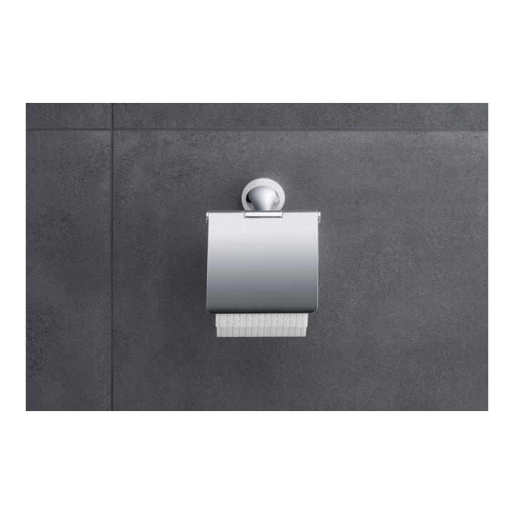 Duravit Papierrollenhalter Starck T 12,5x8,3cm, mit Deckel, chrom
