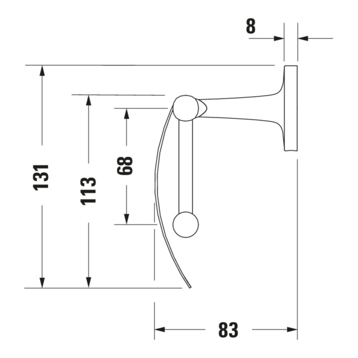Duravit Papierrollenhalter Starck T 12,5x8,3cm, mit Deckel, chrom