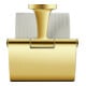 Duravit Papierrollenhalter Starck T 12,5x8,3cm, mit Deckel, Gold poliert-5