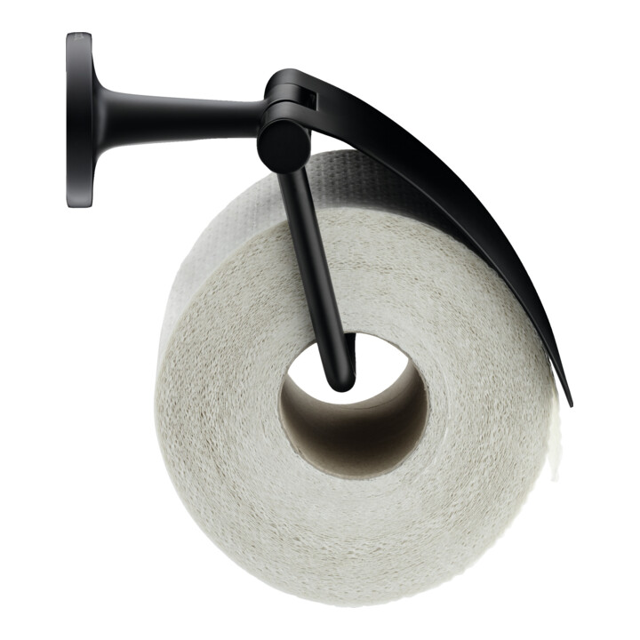 Duravit Papierrollenhalter Starck T 12,5x8,3cm, mit Deckel, schwarz matt