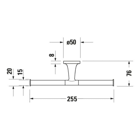 Duravit Papierrollenhalter Starck T 25,5x7,6cm, doppelt, Bronze gebürstet