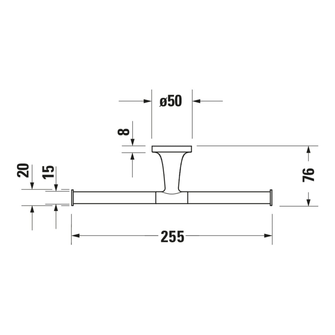 Duravit Papierrollenhalter Starck T 25,5x7,6cm, doppelt, Bronze gebürstet