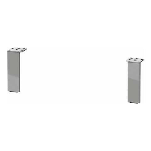 Duravit Pied de socle 15,2x4,4x1 cm, aluminium mat, 2 pièces