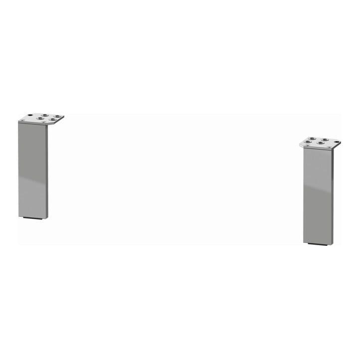 Duravit Pied de socle 15,2x4,4x1 cm, aluminium mat, 2 pièces