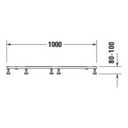 Duravit Pied de support 100x90 cm, hauteur réglable 8-10 cm-4