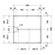Duravit Pied de support 120x120 cm, hauteur réglable 8-10 cm
