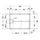 Duravit Pied de support 120x90cm, réglable en hauteur de 8-10cm