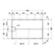 Duravit Pied de support 160x100 cm, réglable en hauteur de 8 à 10 cm