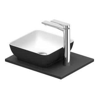 Duravit Plan vasque console Sivida 41x33 cm, I.Fa w sm, ext. couleur gris mat