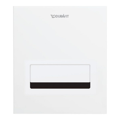 Duravit Plaque de commande A2 DuraSystem 13x15cm, batt., pour urinoir, zinc moulé, blanc