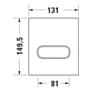 Duravit Plaque de commande DuraSystem 13,1x15cm, méc., pour Uri. A1, noir mat-4