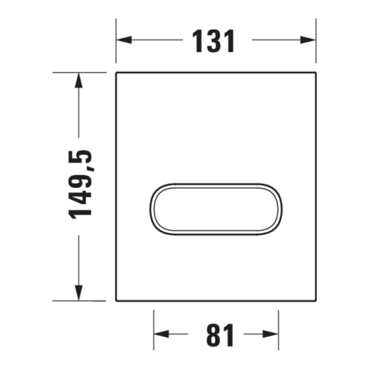 Duravit Plaque de commande DuraSystem 13,1x15cm, méc., pour Uri. A1, noir mat
