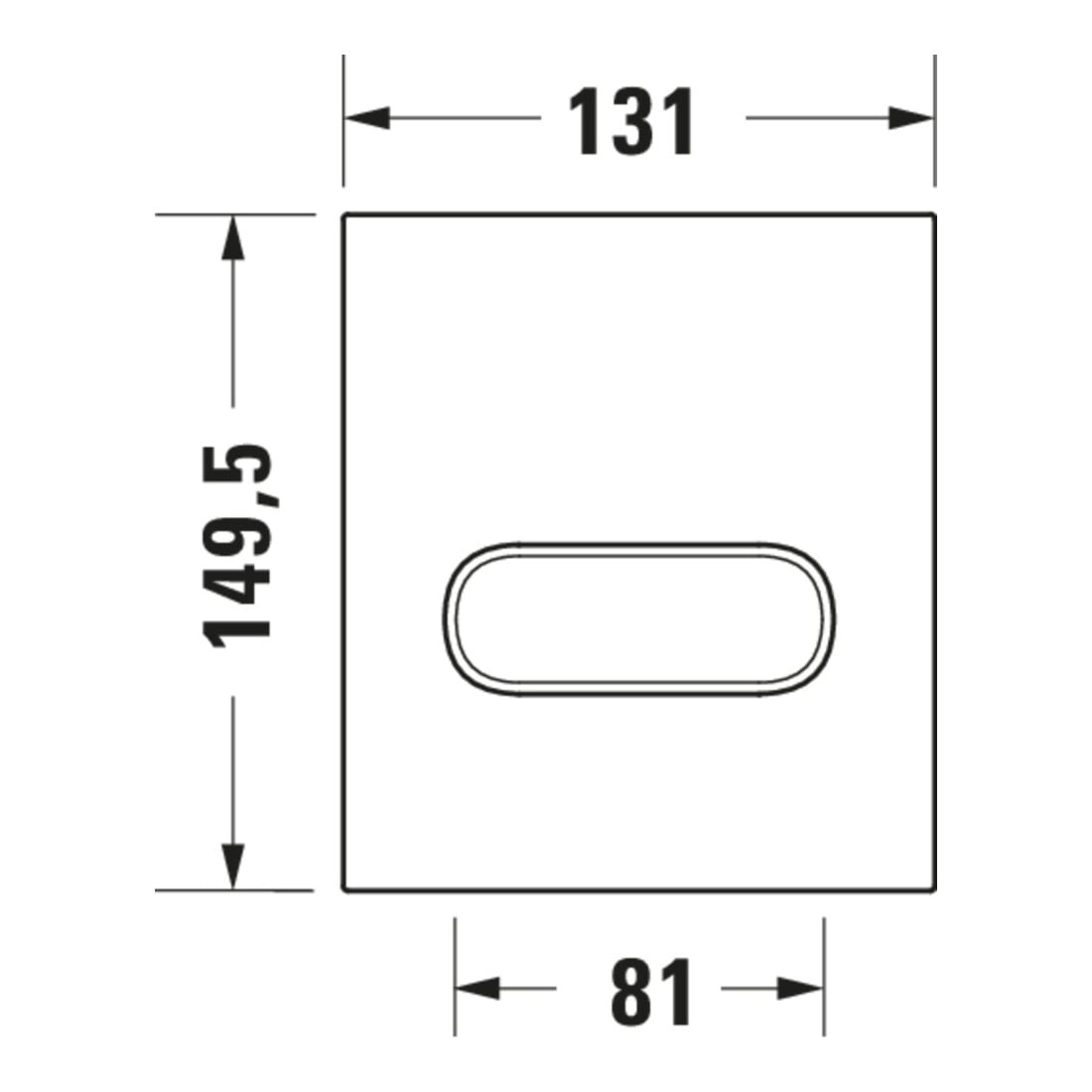 Duravit Plaque de commande DuraSystem 13,1x15cm, méc., pour Uri. A1, noir mat