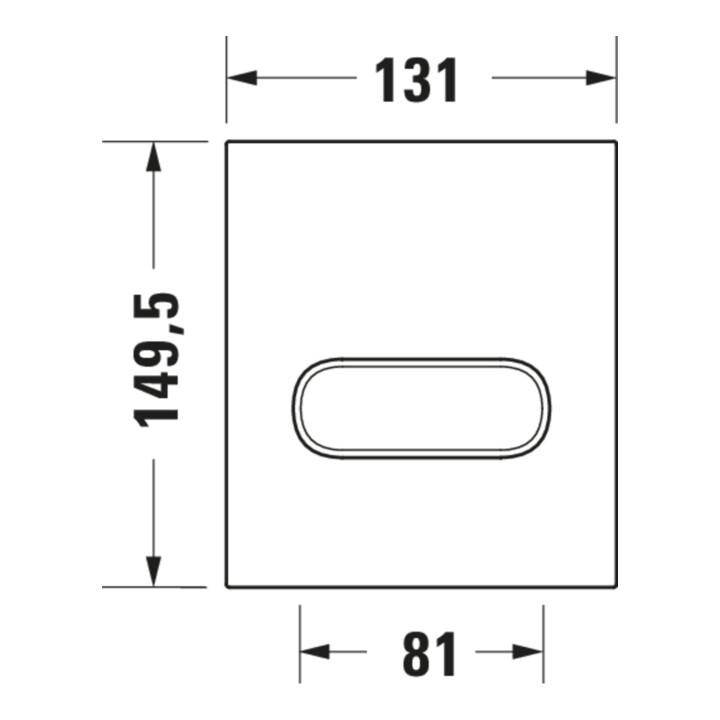 Duravit Plaque de commande DuraSystem 13,1x15cm, méca., pour Uri. A1, ES enc.