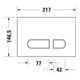 Duravit Plaque de commande DuraSystem 21,7x10cm, méc., pour WC A1, or poli