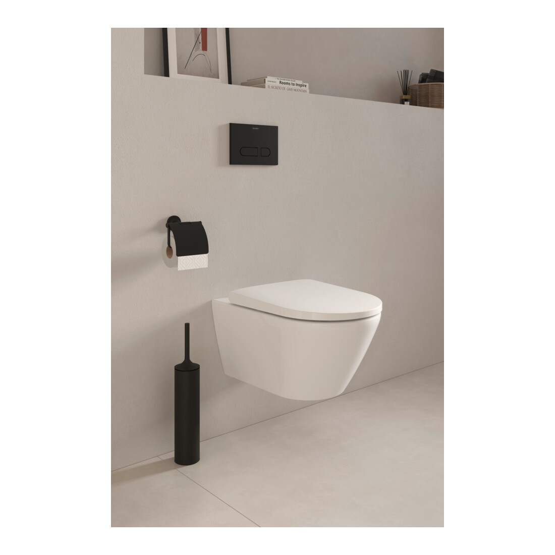 Duravit Plaque de commande DuraSystem 21,7x14,7 cm, méc., pour WC A1, noir mat