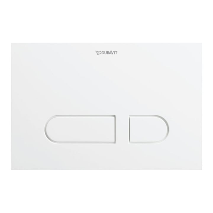 Duravit Plaque de commande DuraSystem 21,7x14,7 cm, plastique blanc, pour WC