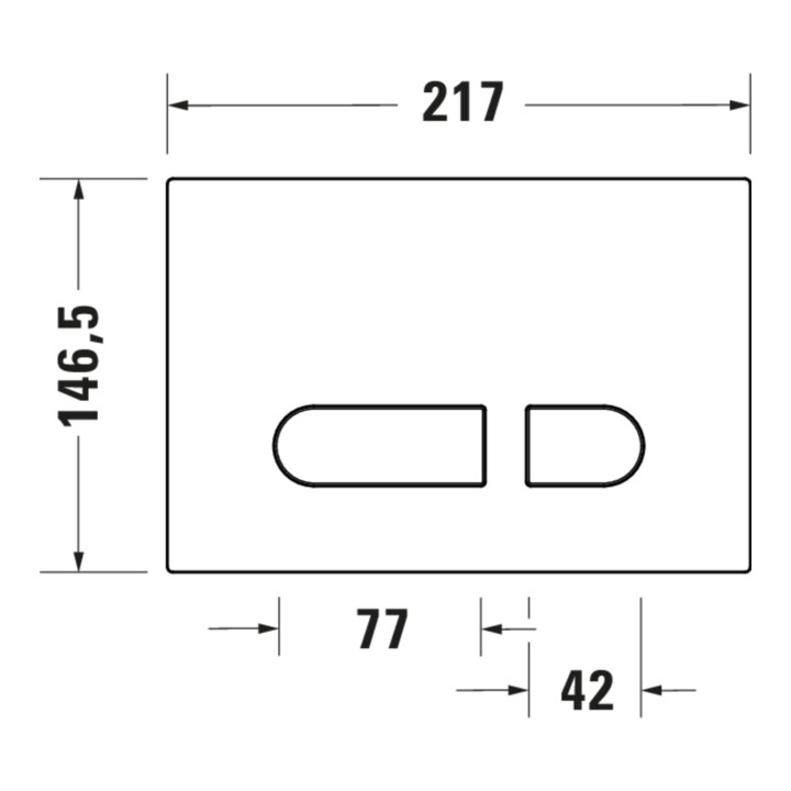 Duravit Plaque de commande DuraSystem 21,7x25 cm, méc., pour WC A1, ES brossé