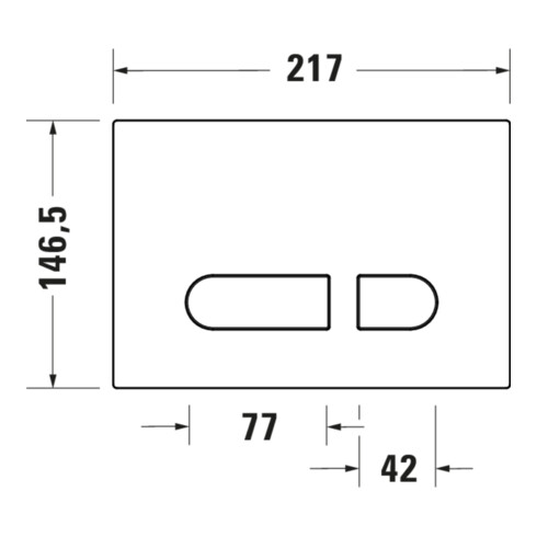 Duravit Plaque de commande DuraSystem 21,7x25 cm, méc., pour WC A1, ES brossé