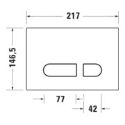 Duravit Plaque de commande DuraSystem 21,7x25 cm, méc., pour WC A1, ES brossé-4