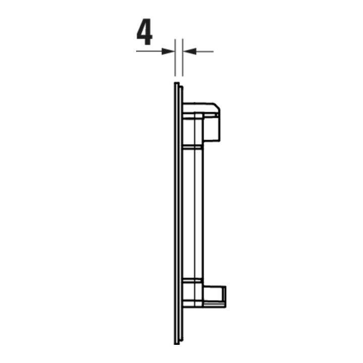 Duravit Plaque de commande DuraSystem 21,7x25 cm, méc., pour WC A1, ES brossé