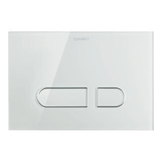 Duravit Plaque de commande DuraSystem 23x15,7 cm, verre blanc, pour WC