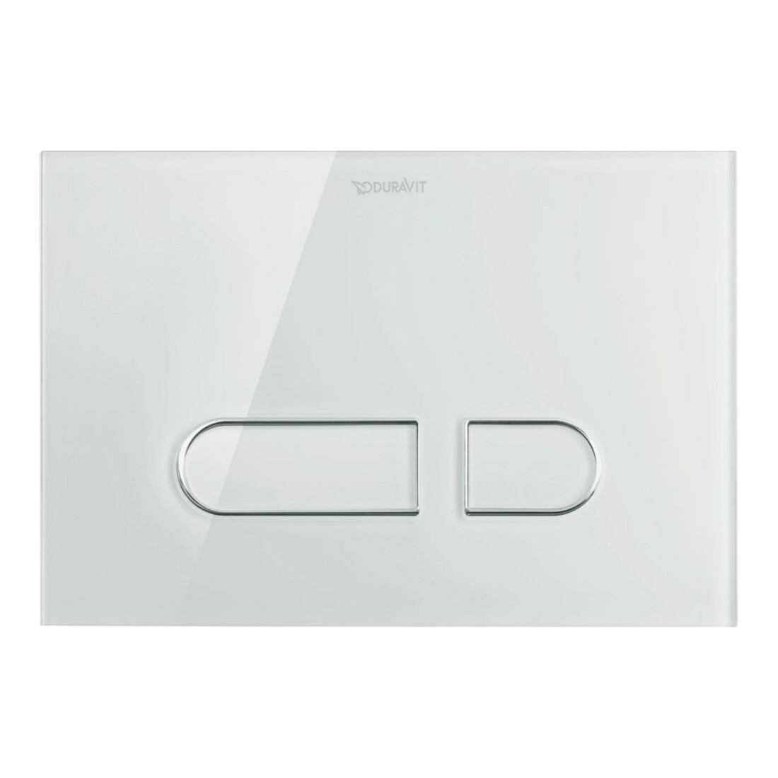 Duravit Plaque de commande DuraSystem 23x15,7 cm, verre blanc, pour WC
