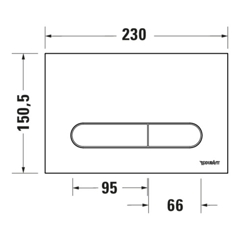 Duravit Plaque de commande DuraSystem à poser, pour WC Beta, noir mat
