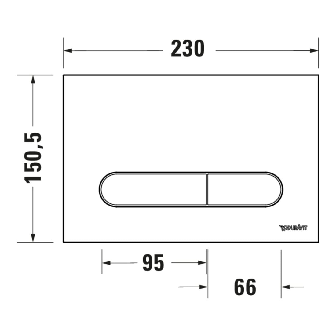 Duravit Plaque de commande DuraSystem à poser, pour WC Beta, noir mat