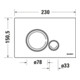 Duravit Plaque de commande DuraSystem à poser, pour WC Beta, noir mat